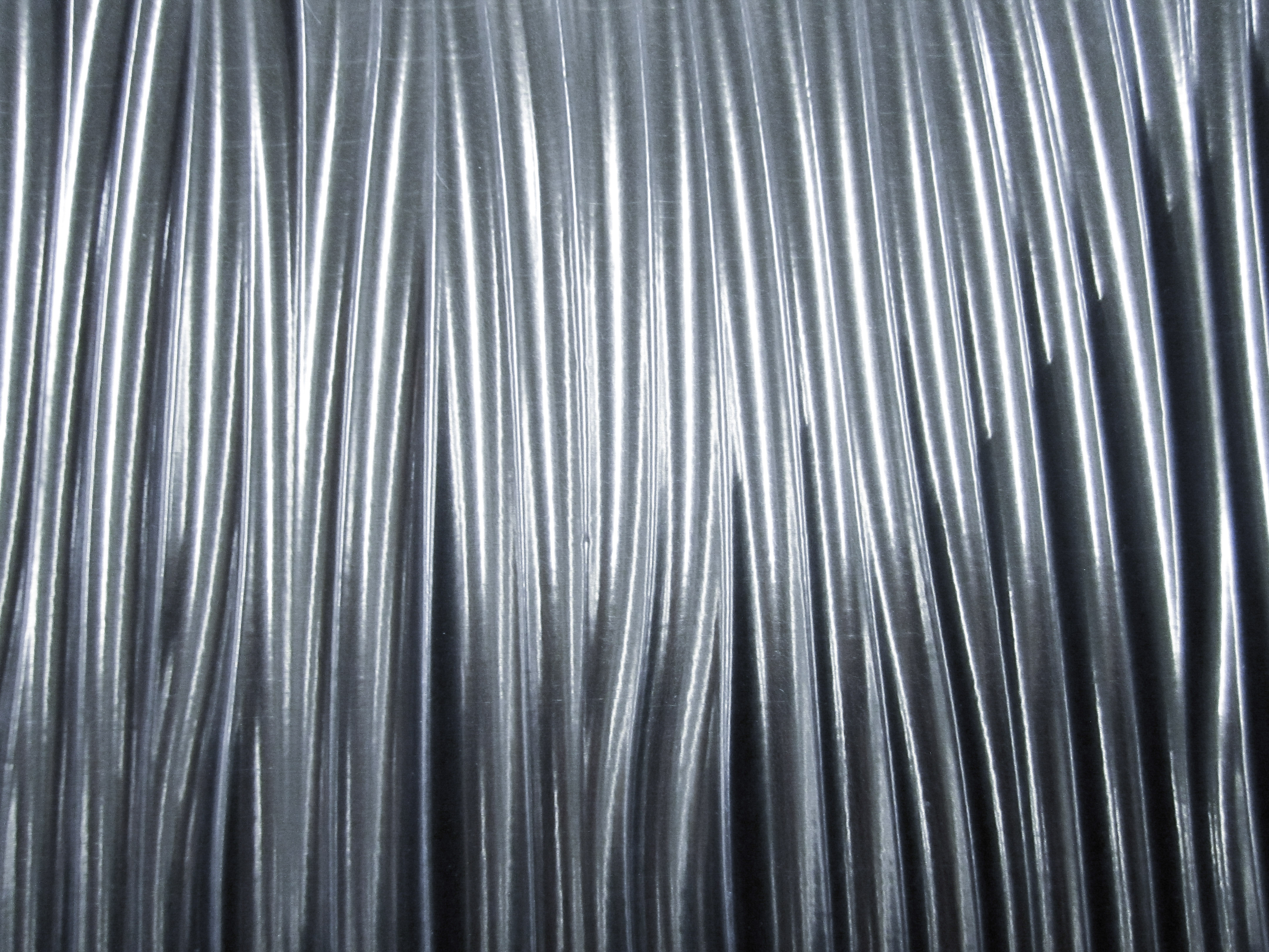 Wavy Metal Texture Rippled Steel Silver Surface Polished Abstract Wallpaper