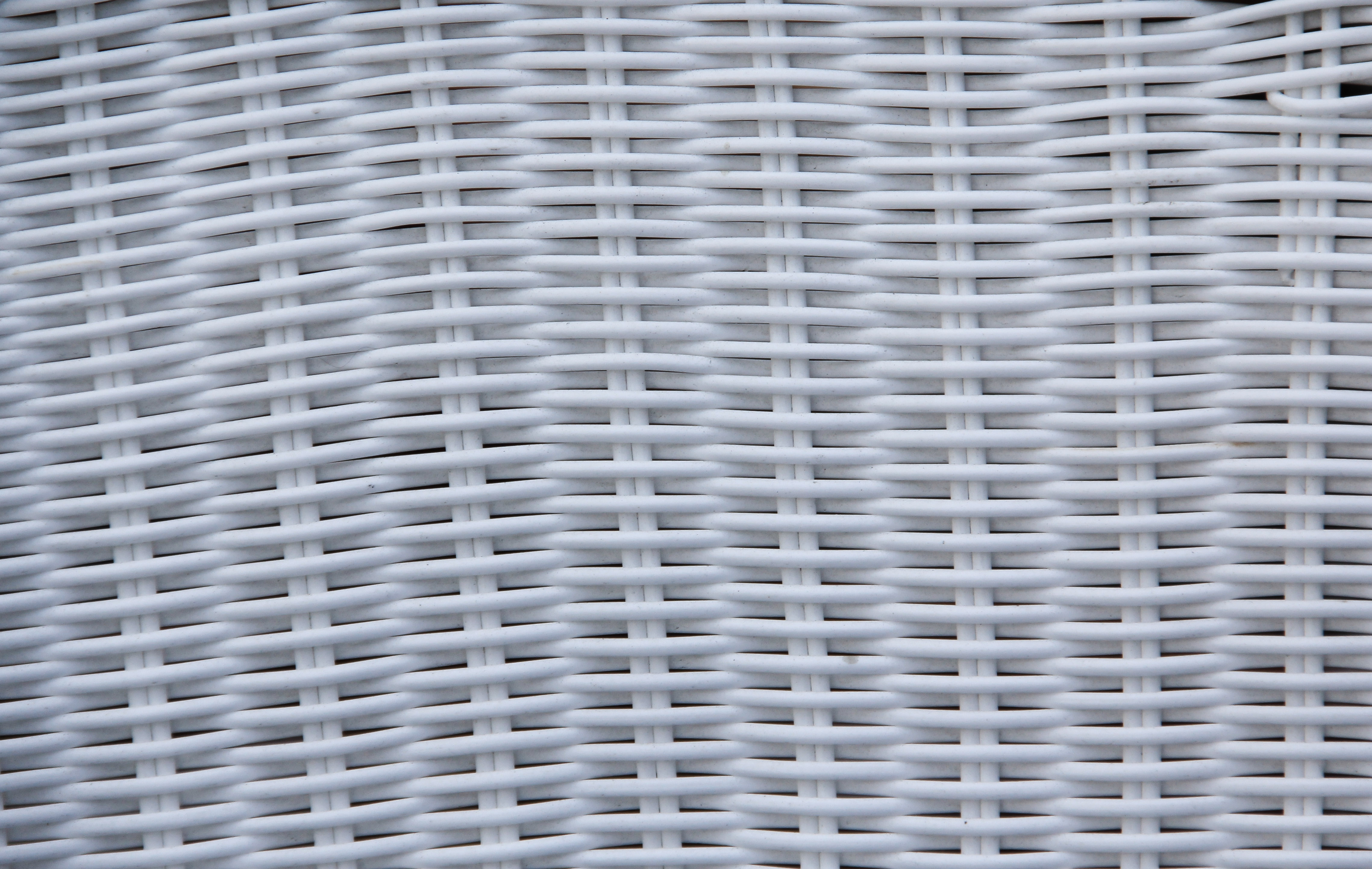 Wood Wicker Texture Painted White Furniture_