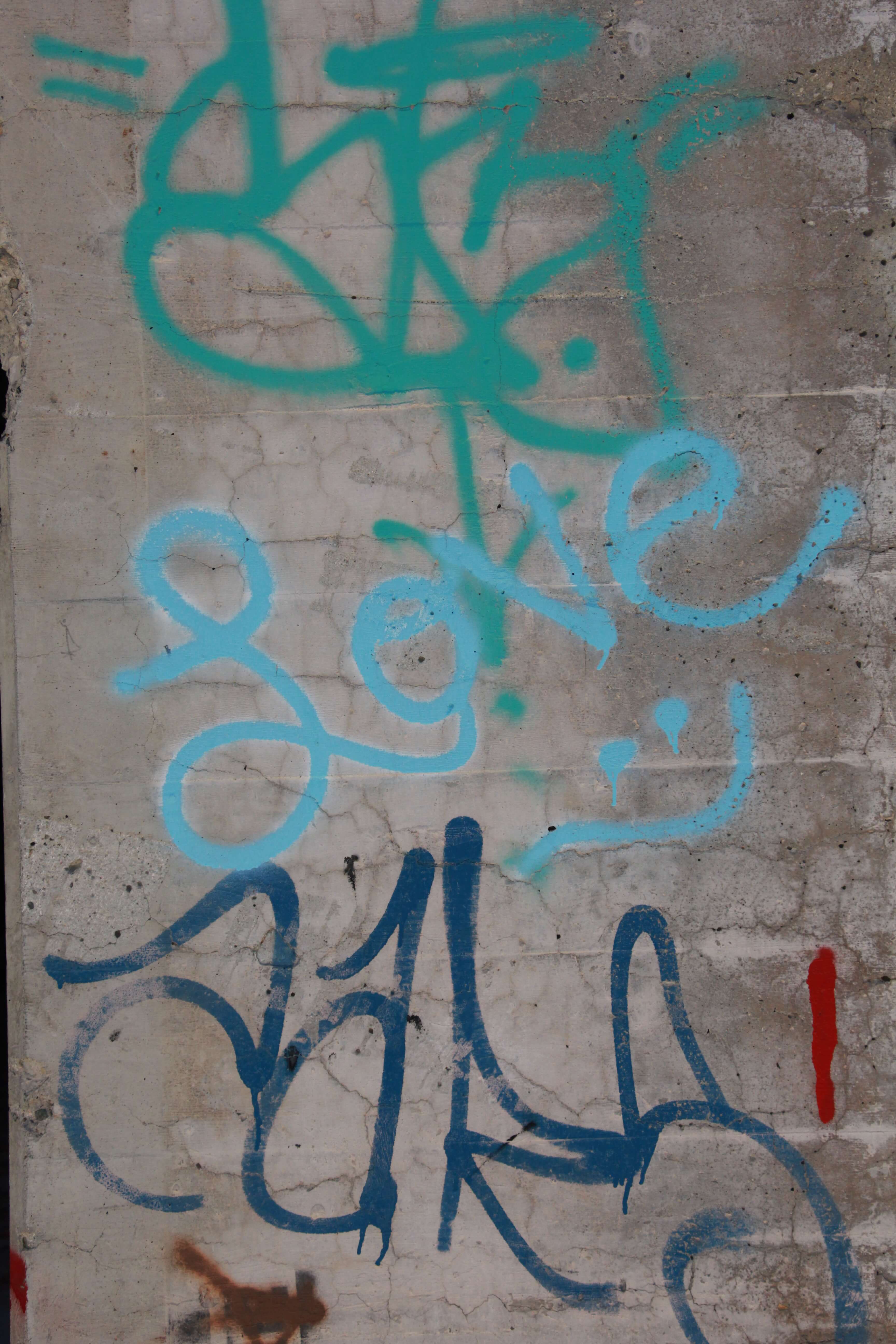 Green Blue And Azure Sprain Paint Color Graffiti
