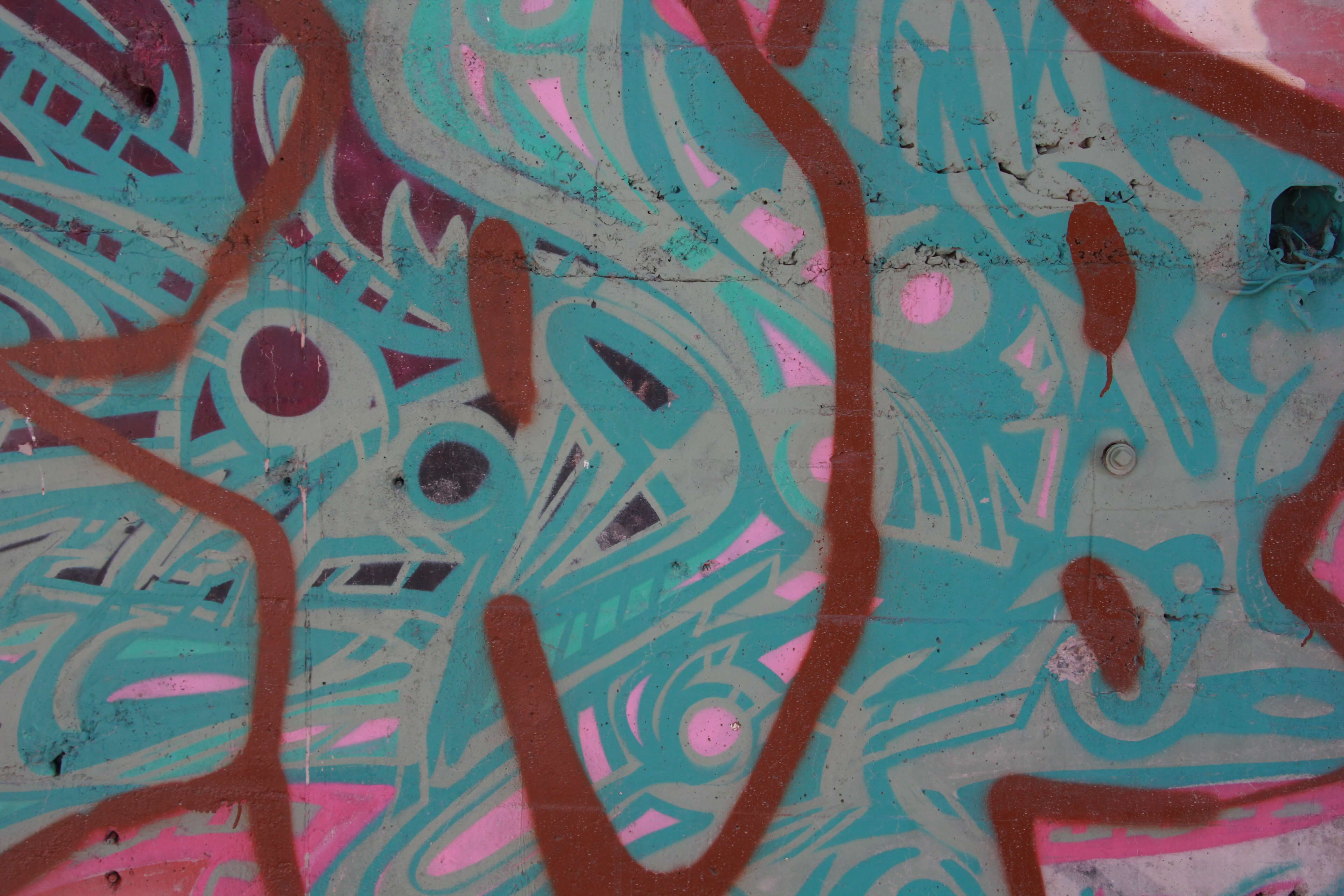 Green Red Letter Spray Paint Graffiti