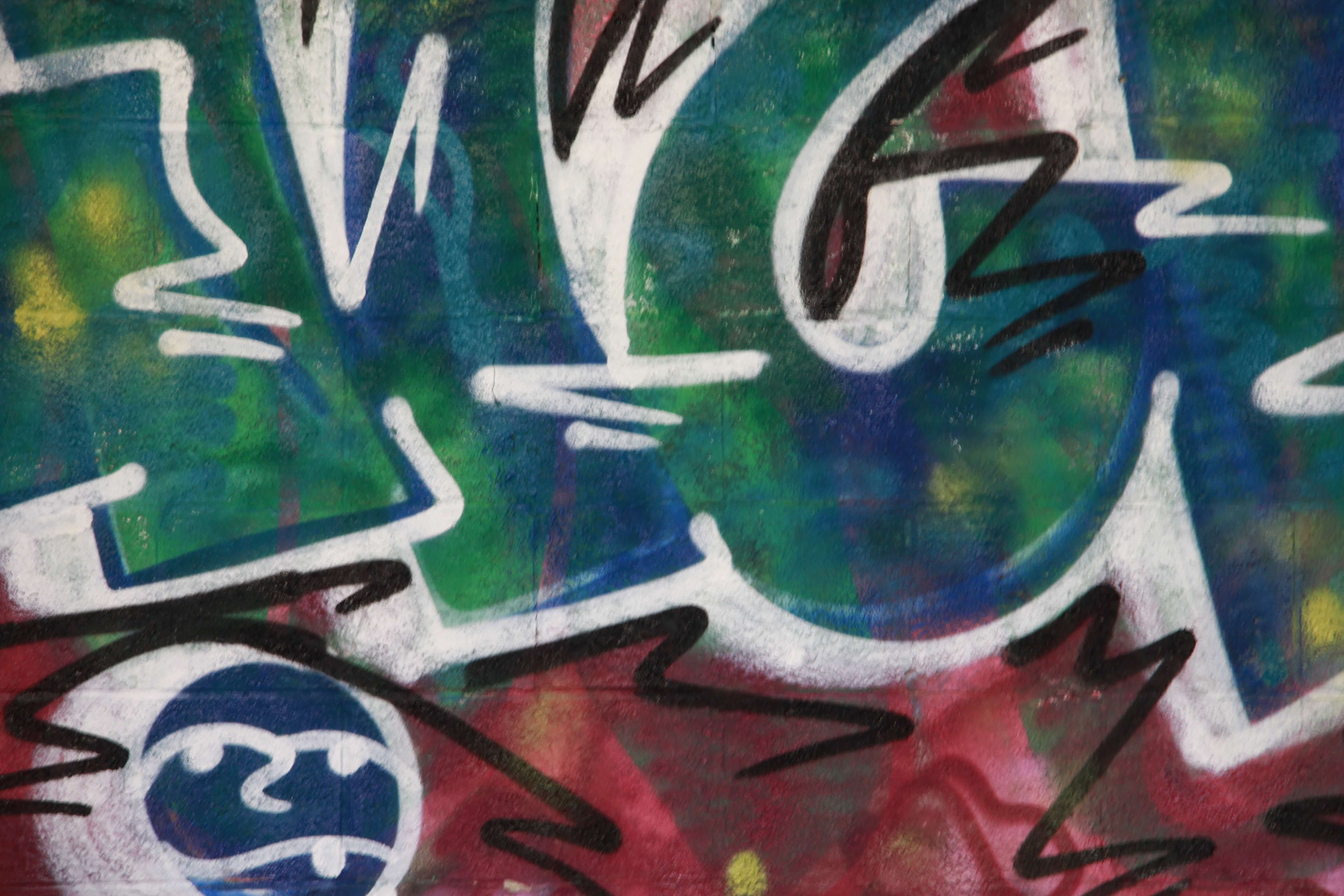 Large Green Font Spray Paint Graffiti