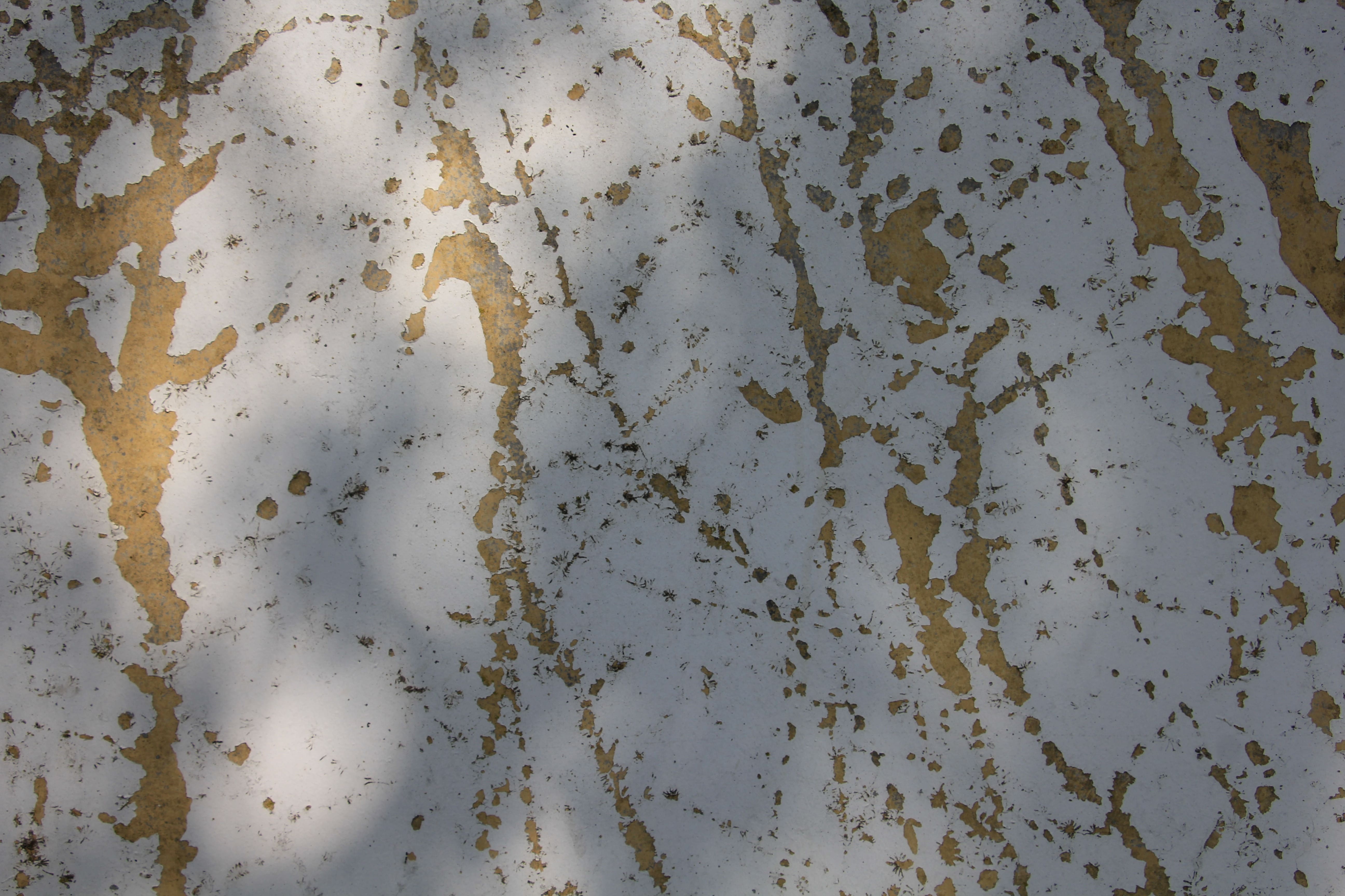 Stone Concrete Wall White Paint Faded